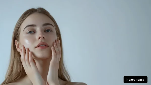 美しいスキンケア女性