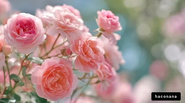 優雅な春のバラの花