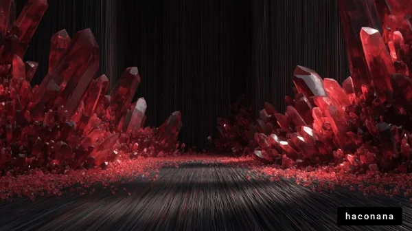 赤いクリスタルの空間
