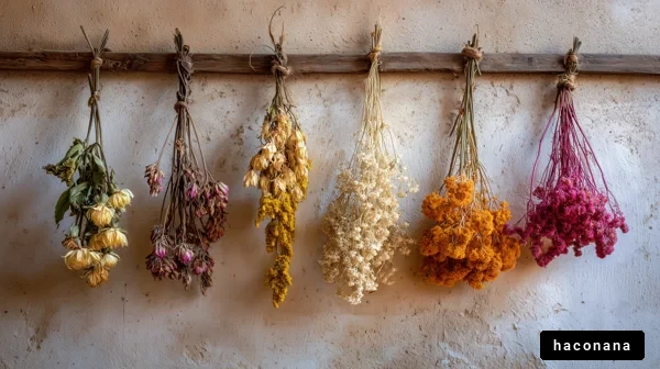 色とりどりのドライフラワー