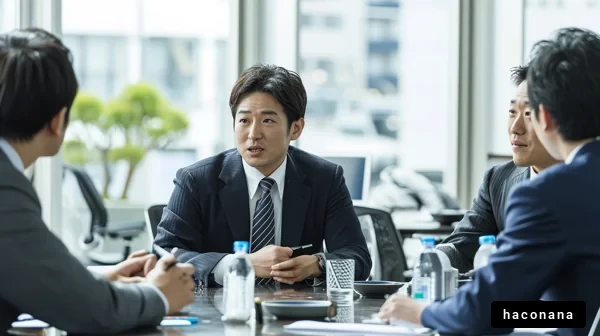 会議中のビジネスマンたち