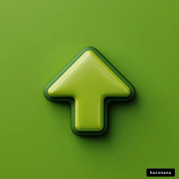 緑の上向き矢印