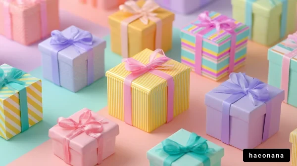 カラフルなプレゼントボックス