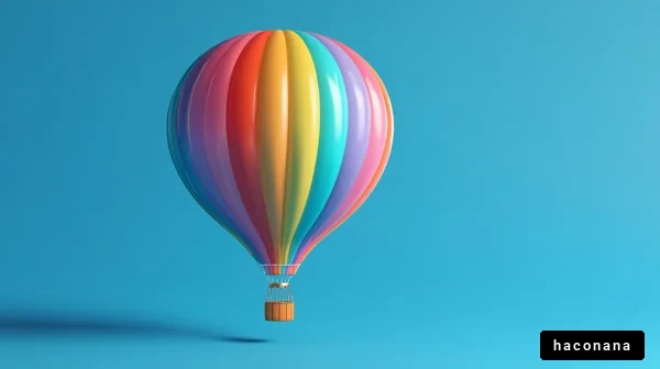 カラフルな気球のイラスト