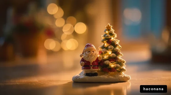 クリスマスの飾りとサンタ