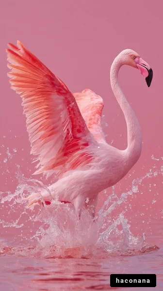 美しいフラミンゴの舞