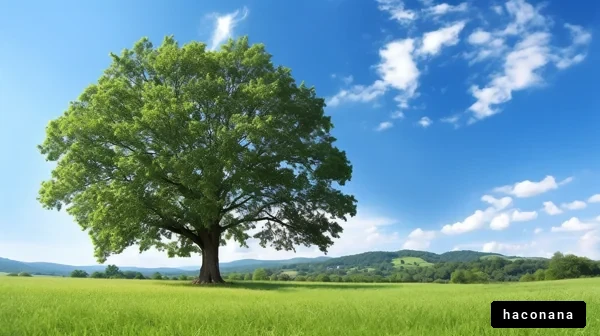 青空と大きな木