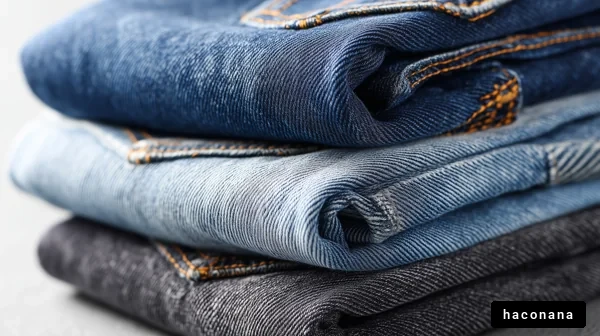 折りたたまれたデニムパンツ