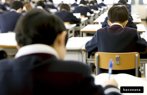 教室での試験風景