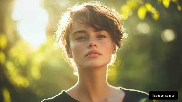 自然光の中の女性