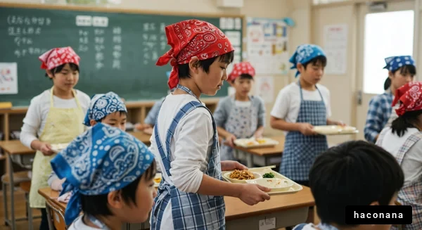 学校の給食の時間