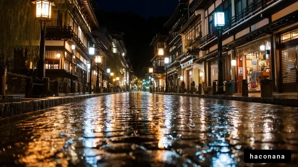 静かな夜の街並み