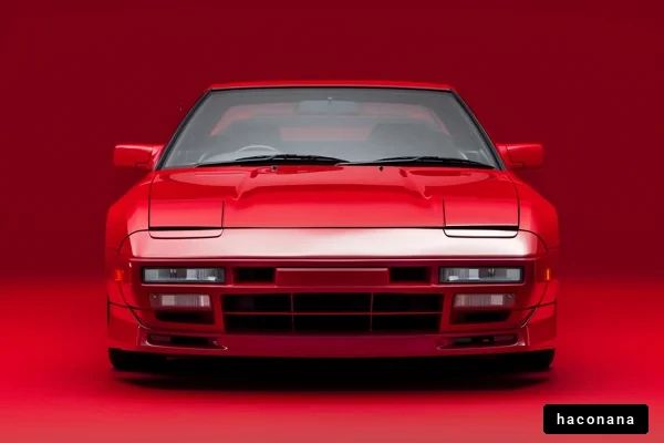 赤いスポーツカーの正面