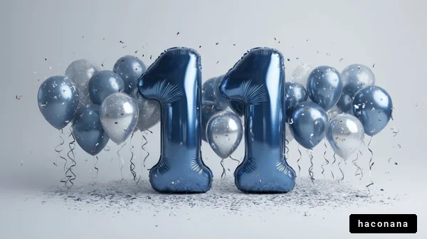 祝祭のバルーンと数字