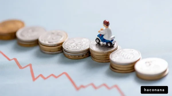 コインの上の小さなライダー