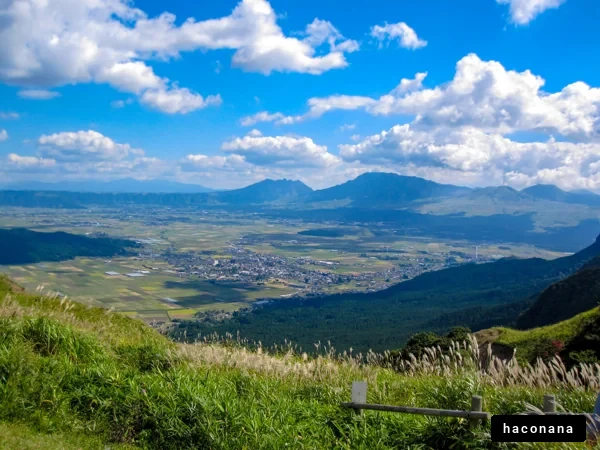 山と田園風景の絶景