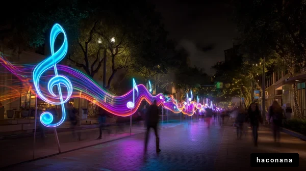 音楽の光のアート