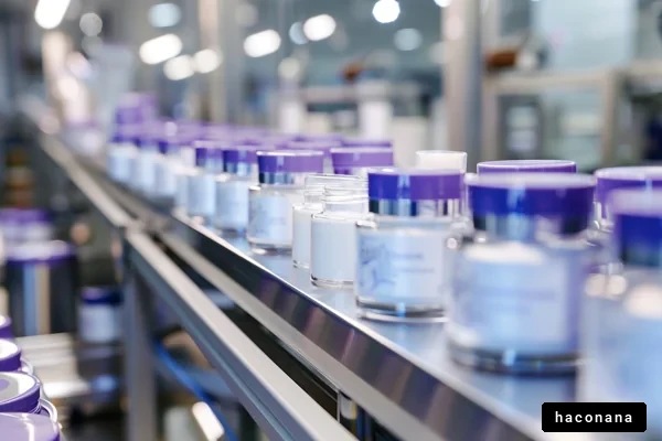 製造ラインの化粧品