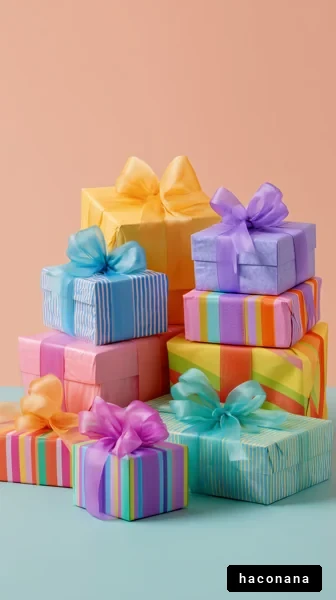 カラフルなギフトボックス