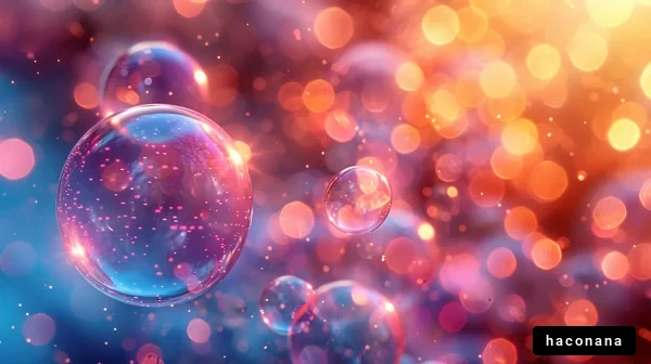 カラフルな泡と光模様