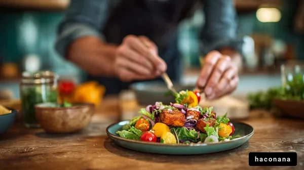 美味しいサラダの盛り付け