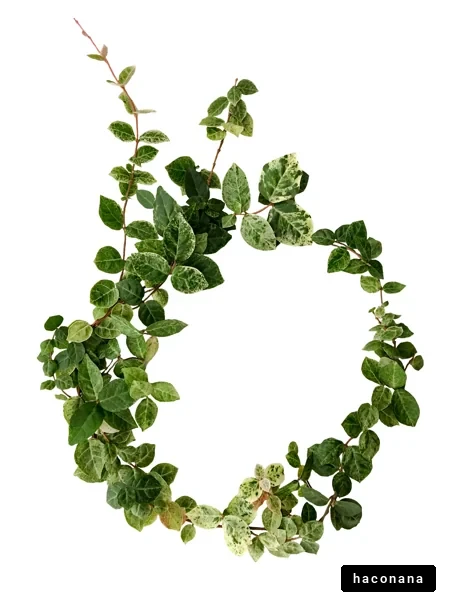緑の葉で飾られた円形