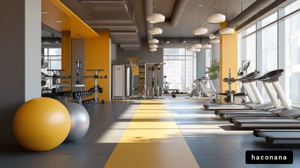 明るいジムの空間