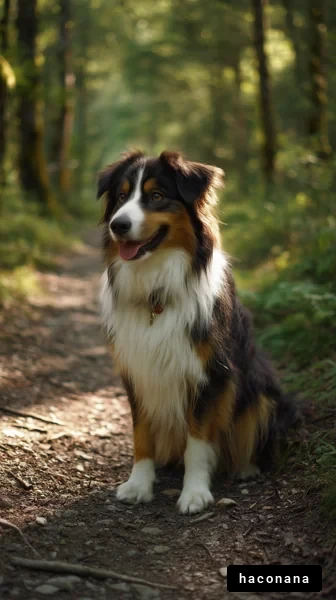 森の中の犬のポートレート