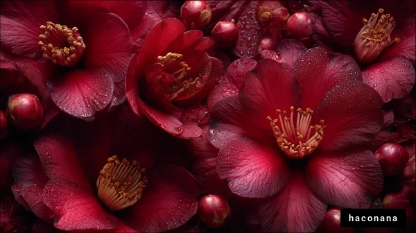 鮮やかな赤い花々