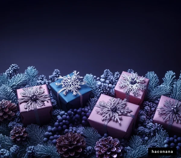 クリスマスの贈り物と装飾