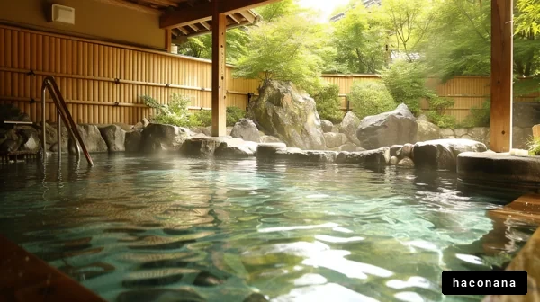 自然に囲まれた温泉