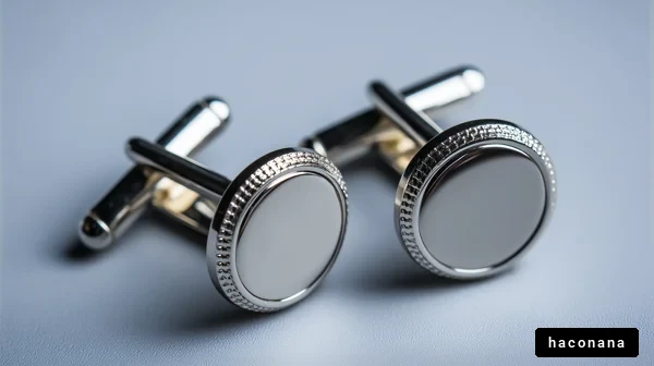 シンプルなカフスボタン