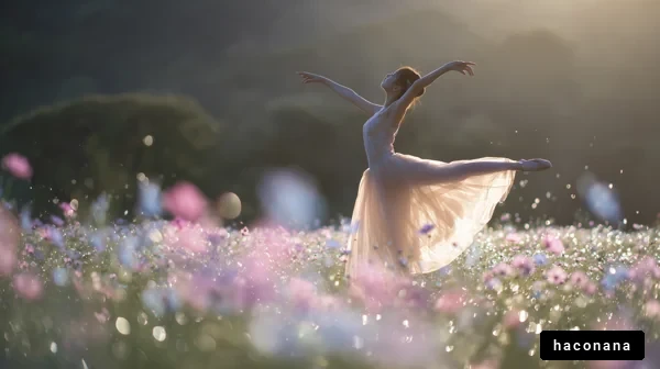 花畑での優雅なダンス