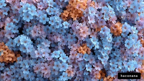 青とオレンジの美しい花