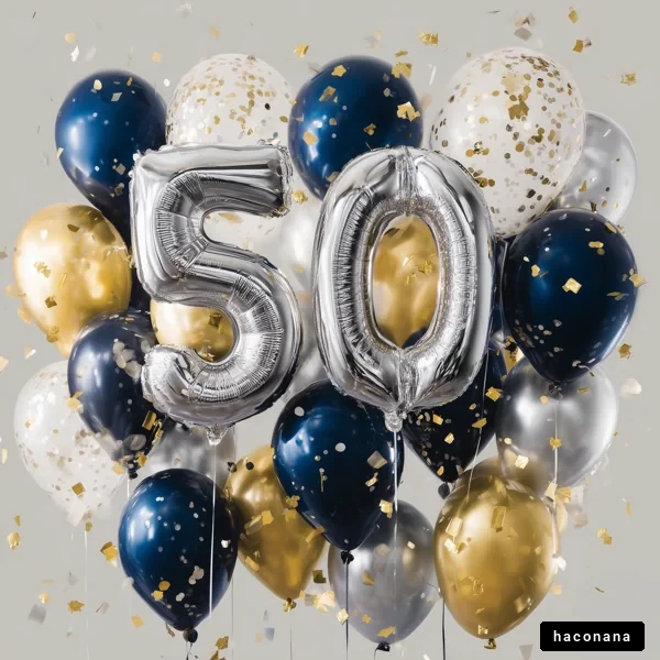 50周年を祝うバルーン