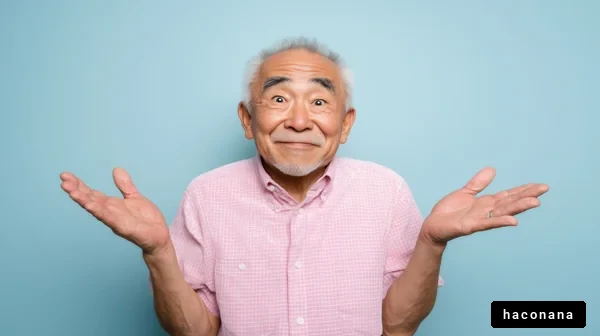 楽しそうな高齢男性の手のジェスチャー