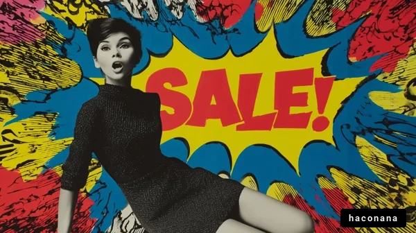 セールのポップアートスタイル