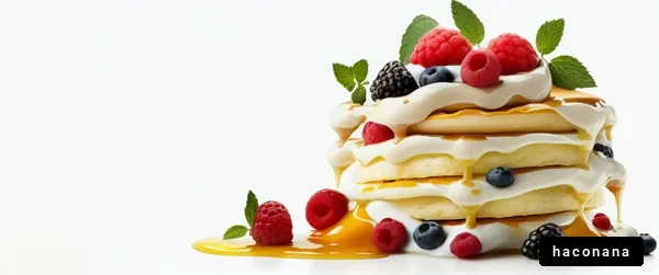 フルーツとパンケーキの盛り合わせ