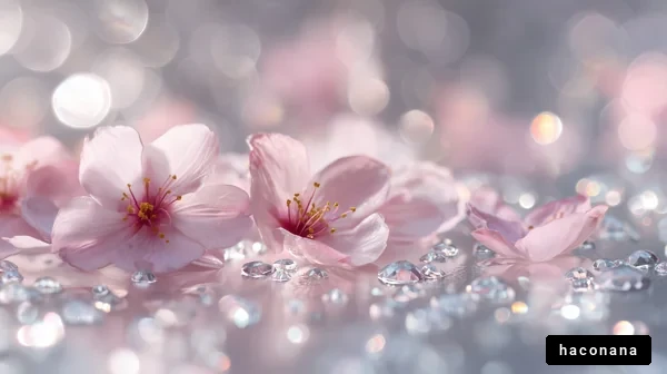 桜の花と宝石の輝き