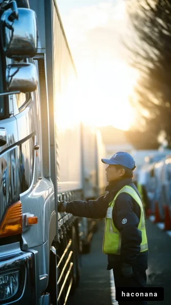 トラック作業員の風景