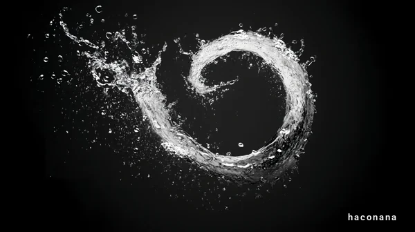 水の動きで描くアート