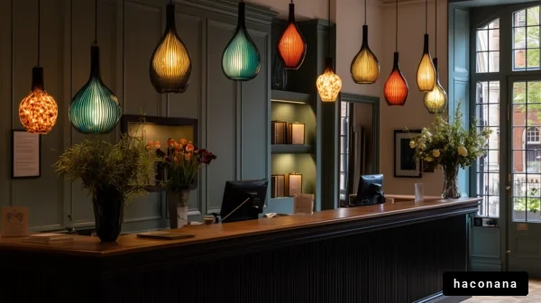 エレガントなロビーの照明