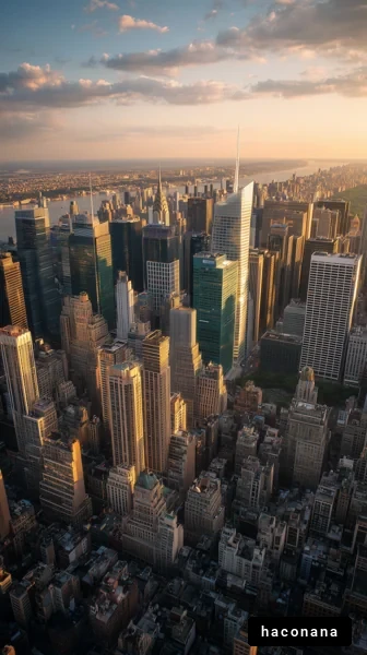 夕暮れの都市風景