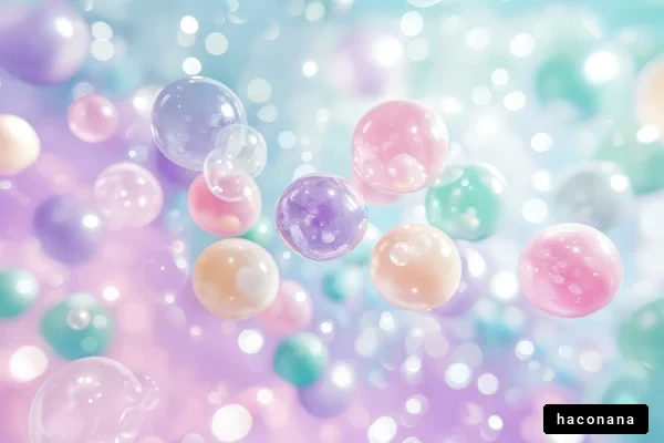 カラフルな泡と背景