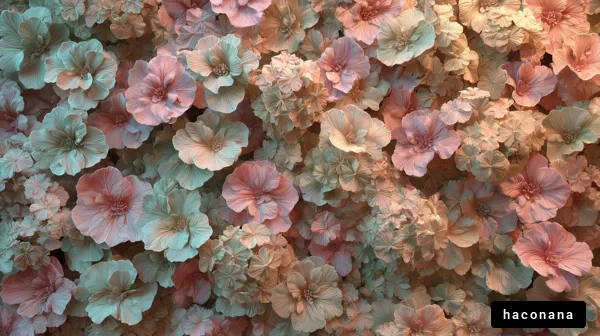 色とりどりの花の壁