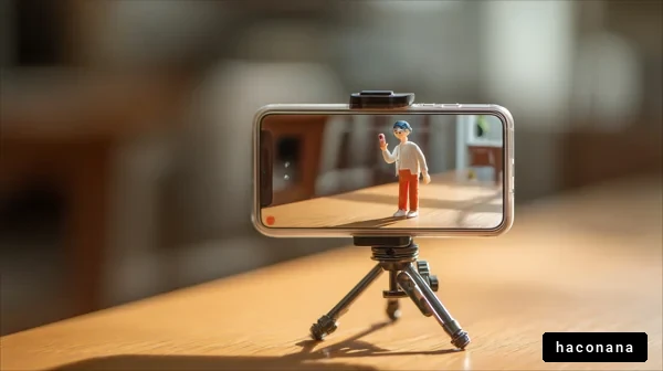 スマホとフィギュアの撮影