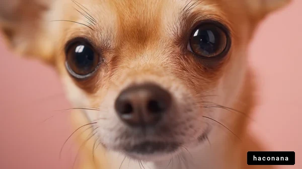可愛らしいチワワの表情