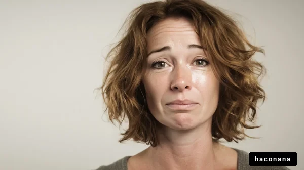 悲しみを表現する女性