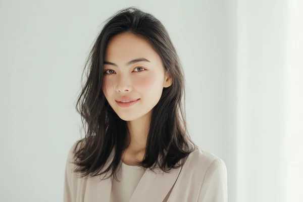 清潔感ある若い女性のポートレート