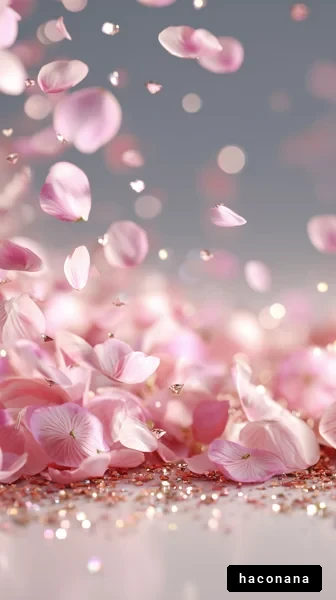 花びらと煌めく装飾